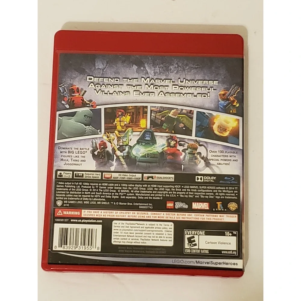 PS3 Playstation‎ 3 Kingdom Hearts II.5 HD Remix Disc & Lego Marvel Super Heroes